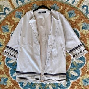 Zara Fringe Faux-Suede Overcoat